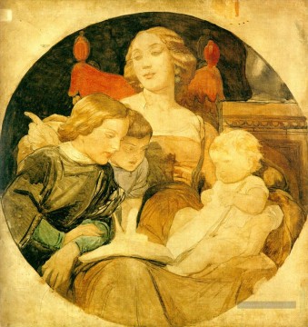 histoire de la scène familiale Hippolyte Delaroche Peinture à l'huile